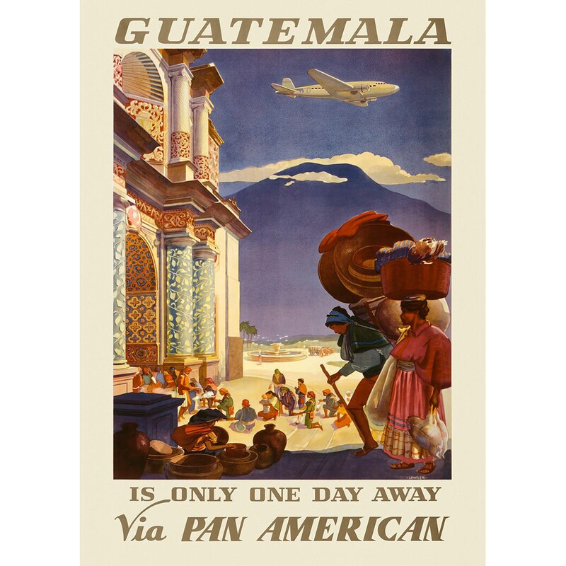 Guatemala - Pan Am Vintage Travel Poster Prints